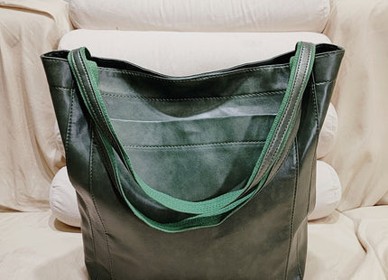 Retro Large Capacity Shoulder Bag With Big Pocket Oil Wax Leather Totes Fashion Daily Shopping Handbags