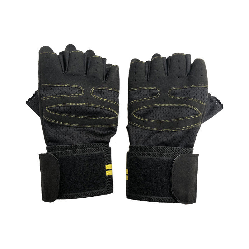 Half Finger Gym/Workout Gloves: Breathable, Non-slip