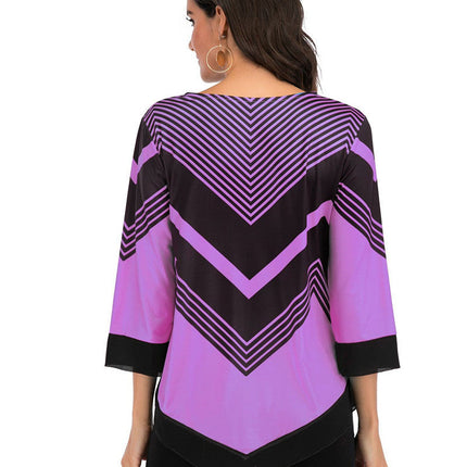 Blouse with irregular hem