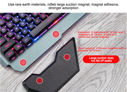 ErgonomicWired Gaming Keyboard with RGB Backlight Phone Holder