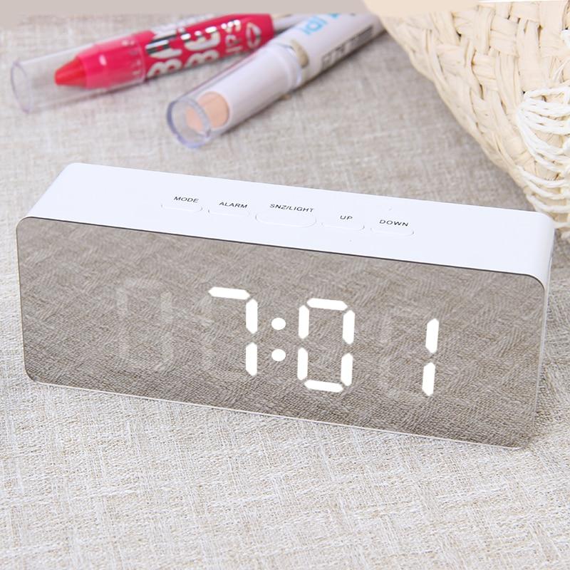 Reloj de espejo multifunción digital con LED