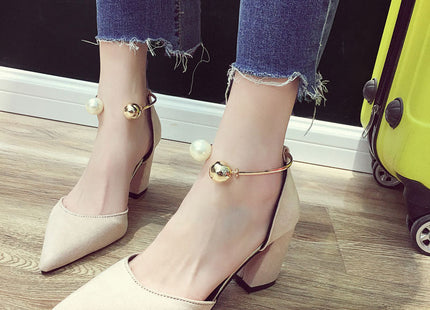 High Heeled Shoes Female New Ins Xianwang Red Pointed Wedding Shoes