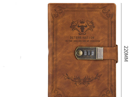 A5 Retro Codebook Journal With Lock