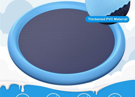 Non-Slip Splash Pad For Kids And Pet Dog Pool Summer Outdoor Water Toys Fun Backyard Fountain Play Mat
