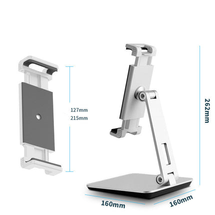 Mobile phone holder desktop lazy adjustable metal plate