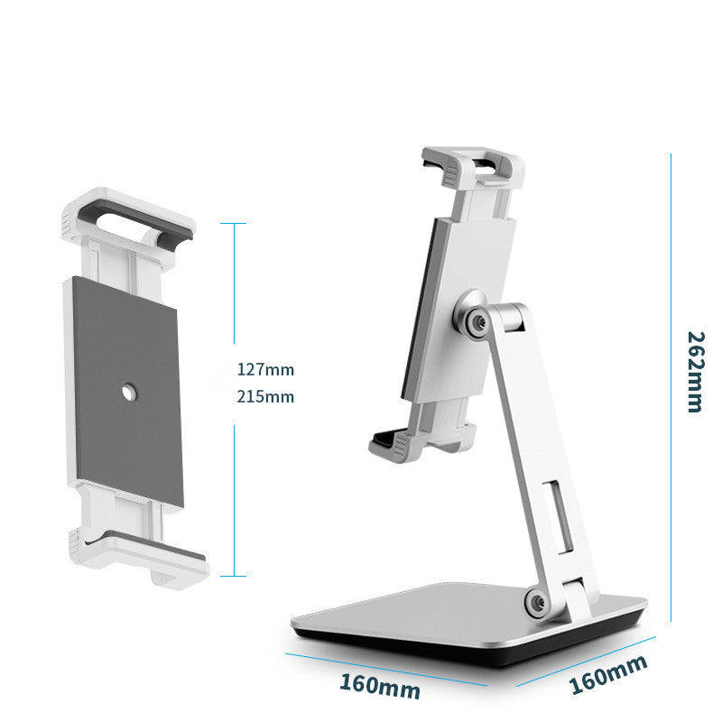 Mobile phone holder desktop lazy adjustable metal plate