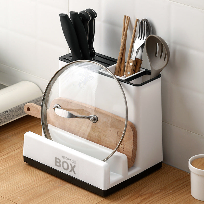 Soportes para almacenar utensilios de mesa, cuchillos de cocina, estantes de almacenamiento de plástico para gabinetes de cocina