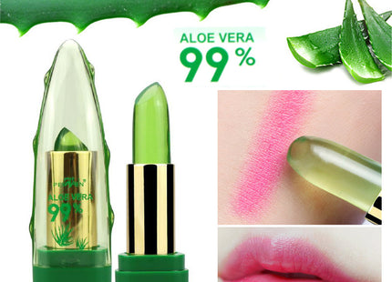 Aloe Vera Gel Color Changing Lipstick Gloss  Moisturizer Anti-drying Desalination Fine-grain Lip Blam Care