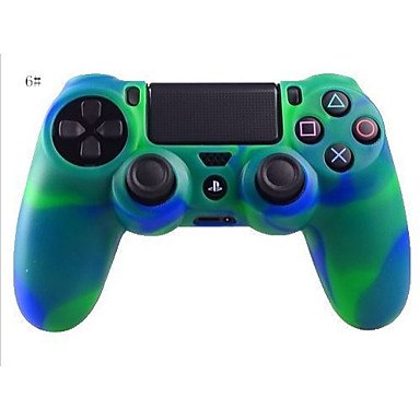 Camouflage Silicone Anti-Slip High Quality Protective Skin Case Green Style Joystick Case For PS4 Controller