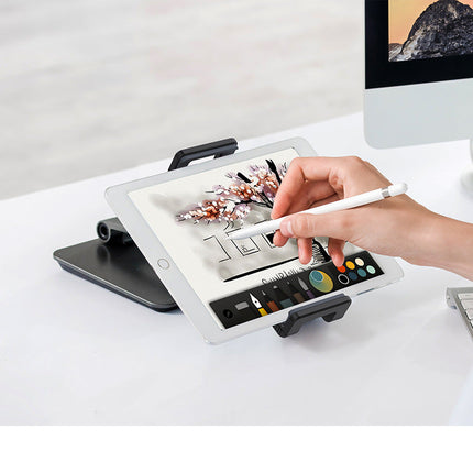 Mobile phone holder desktop lazy adjustable metal plate