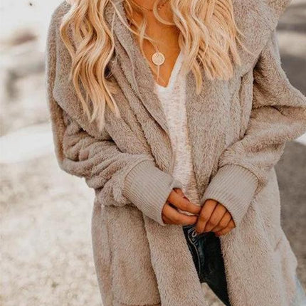 Long Sleeve Sweet Pockets Teddy Bear Coats