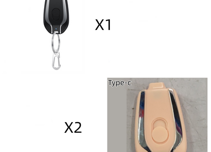 1500mAh Mini Power Emergency Pod Keychain Charger With Type-C Ultra-Compact Mini Battery Pack Fast Charging Backup Power Bank