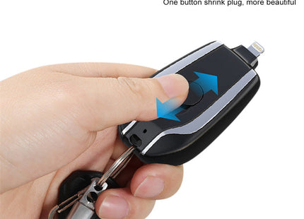 1500mAh Mini Power Emergency Pod Keychain Charger With Type-C Ultra-Compact Mini Battery Pack Fast Charging Backup Power Bank