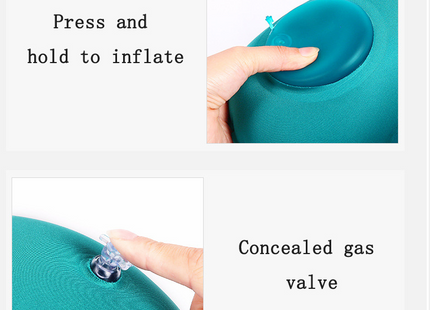 Portable U-Shape Inflatable Travel Pillow Car Head Rest Air Cushion For Travel Office Nap Head Rest Air Cushion Neck Pillow