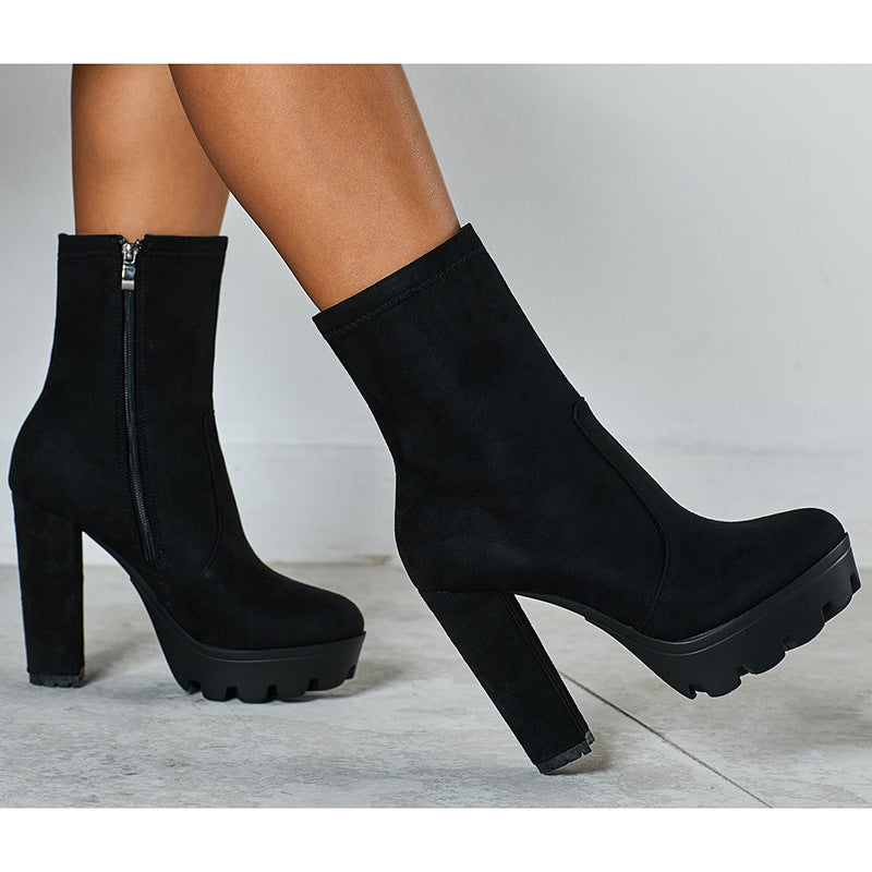 Low Cut Black Martin Shoes Female British Style