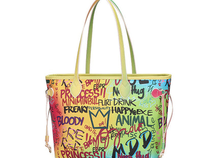 Color graffiti tote bag