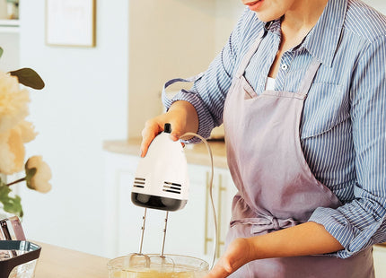 Hand Mixer Electric, Stainless Steel Electric Whisk With Dough Hooks For Baking, 7 Speeds, 260W, Turbo Boost & Easy Eject Button