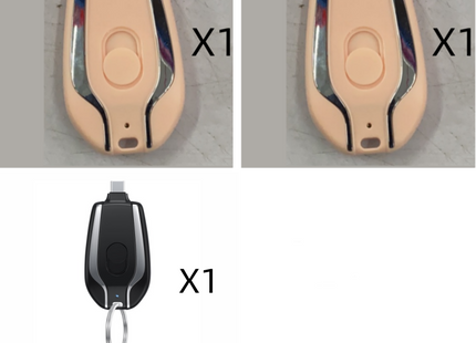 1500mAh Mini Power Emergency Pod Keychain Charger With Type-C Ultra-Compact Mini Battery Pack Fast Charging Backup Power Bank