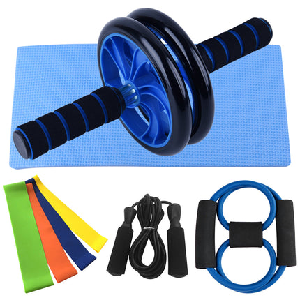 Home Exercise Kit: Abdominal Roller, Push-Up Bar, Skipping Rope