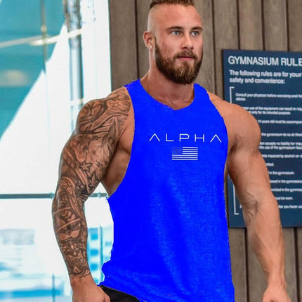 ALPHA Men's Sleeveless Gym/Fitness Vest
