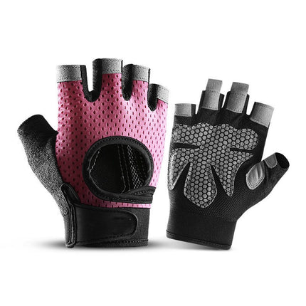 Weightlifting Half-Finger Gloves Breathable Non-slip polyester