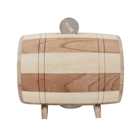 Solid Wood Cylinder Piggy Bank