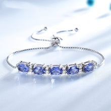 Bracelets For Women Gemstone Blue Topaz Adjustable Chain Link Bracelet Christmas Jewelry