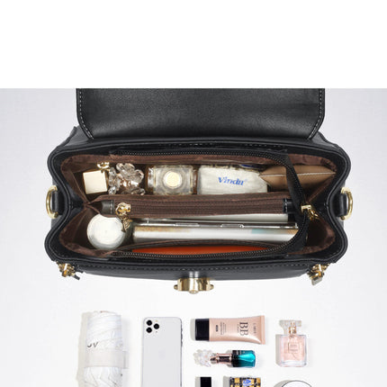 Fashion Lady Handbag Women Chic Shoulder Purse Female Split Leather Stylish Crossbody Bags Large Capacity