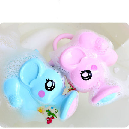 Baby Bath Toys Lovely Plastic Elephant Shape Water Spray For Baby Shower Swimming Toys Kids Gift Storage Mesh Bag Baby Kids Toy