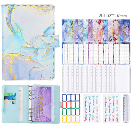 6 Loose leaf Binder Journal Book Marbling Notebook
