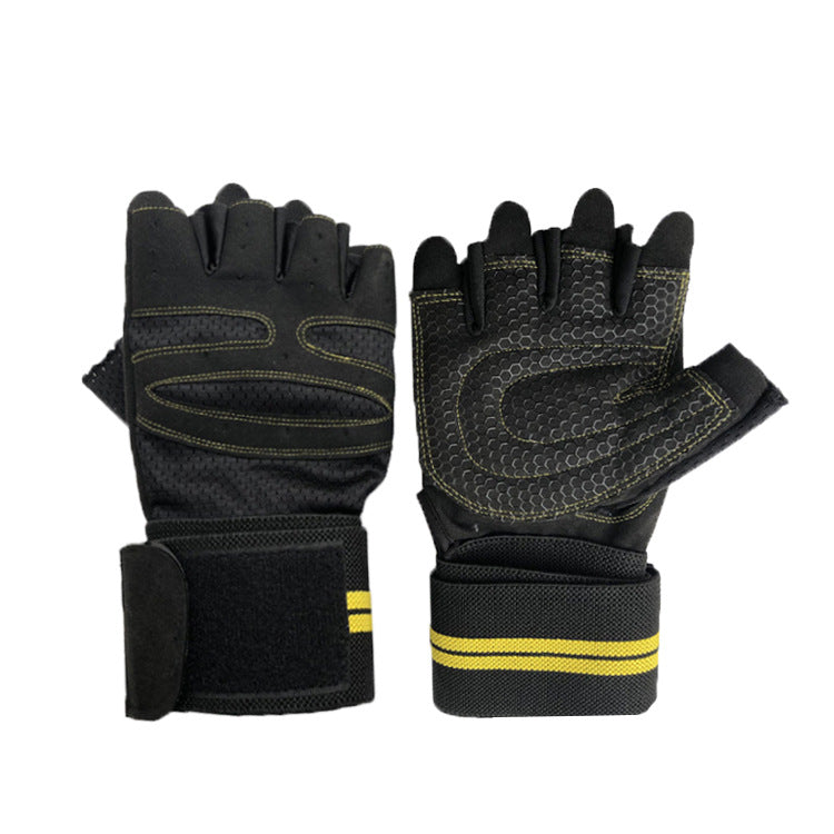 Half Finger Gym/Workout Gloves: Breathable, Non-slip