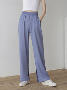 High waist drape split trousers trousers