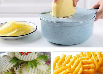 8 In 1 Vegetable Slicer - Potato Peeler Carrot Onion Grater - Cutter Kitchen Accessories