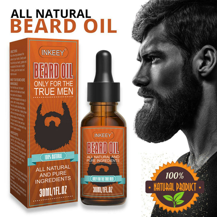 Aceite de barba para hombres, suero de aceite para el crecimiento del cabello, bigote, aseo, hidratante, EE. UU.