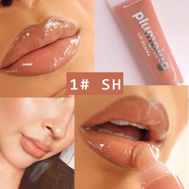 Brillo de labios voluminizador Wet Cherry Gloss Maquillaje voluminizador de labios Brillo de labios grande Hidratante Labios voluminosos brillantes Vitamina E Aceite mineral
