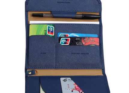 Multifunctional Travel Bag Passport Cover Foldable Credit Card Holder Money Wallet ID Documents Flight Bit License Purse Bag