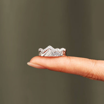 Copper Inlaid Zircon For Women To Wear A Folding Ring Fashion Jewelry