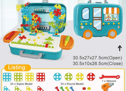 132/308Pcs Kids Electric Drill Toys DIY Educational Puzzle