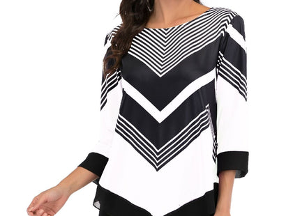 Blouse with irregular hem