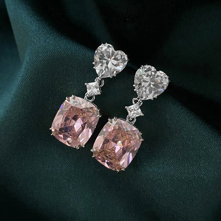 Light Luxury Style Zircon Earrings Women Fashion Colorful Earrings Jewelry