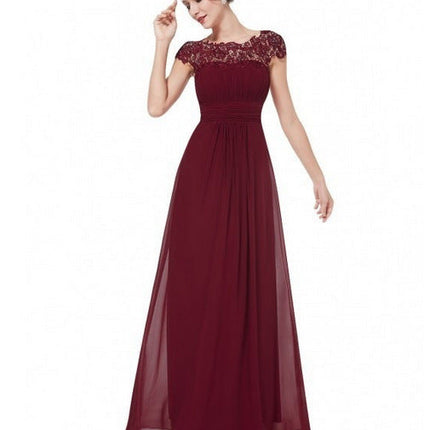 Elegant short sleeve lace dress