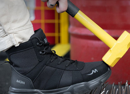 Labor Protection Shoes Anti-smash Anti-puncture Protective Shoes High Top