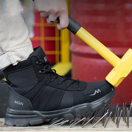 Labor Protection Shoes Anti-smash Anti-puncture Protective Shoes High Top