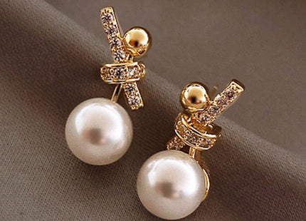 Zircon Earrings And Rings Personalized Pearls