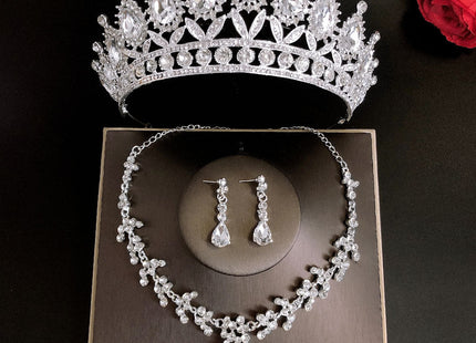 Royal Queen Bridal Jewelry Sets For Women Luxury Tiaras Crow