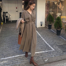 Vestido largo elegante con cordones