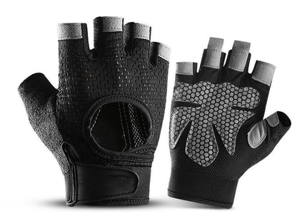 Weightlifting Half-Finger Gloves Breathable Non-slip polyester