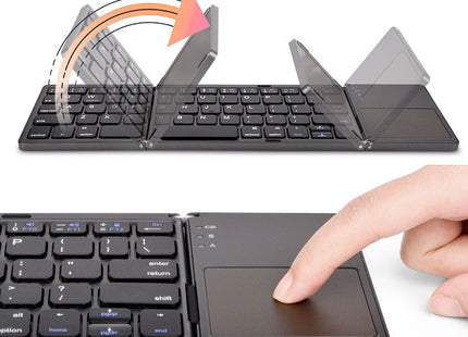 Folding Mini Keyboard Tablet Phone Computer Wireless Foldable Bluetooth Keyboard Multi-Function Button
