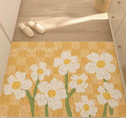 Porch Flowery Floor Mat