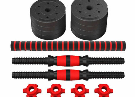 Adjustable, Rubber Coated, Multifunction Dumbbell set
